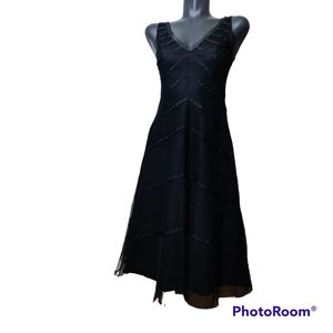 BCBG Maxazria flared party dress with attached slip underneath size 4